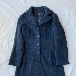 Jussura Classic Heavy Winter Coat, Charcoal and Silver Gray, Size 6.